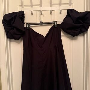 Nasty Gal Black Puff Sleeve Dress